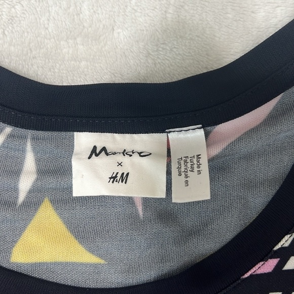 Mantsho x H&M Collab Top — Multicolor Abstract African Print Sz L - Picture 4 of 9
